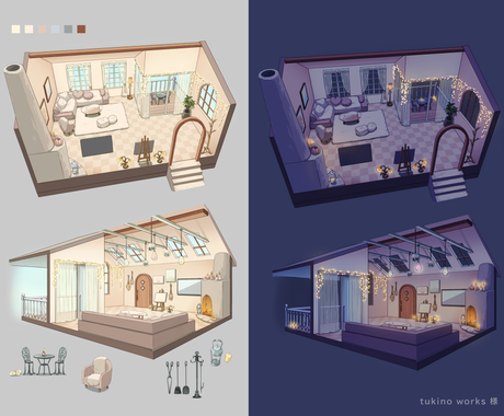 箱庭系イラスト 設定画など制作します 素材1点 全体マップまで対応します イラスト作成 ココナラ