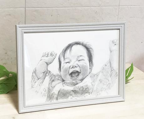 赤ちゃん記念日 成長記録にデッサン似顔絵を描きます 写真を元にデフォルメなしの鉛筆画 贈り物やインテリアにどうぞ 似顔絵作成 ココナラ
