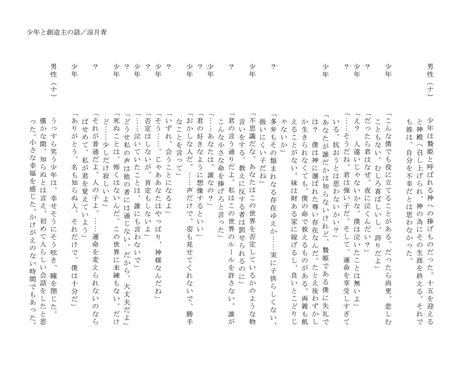 朗読用台本を書きます 一人声劇などで使えるショート台本をお作り致します 小説 シナリオ 出版物の作成 ココナラ