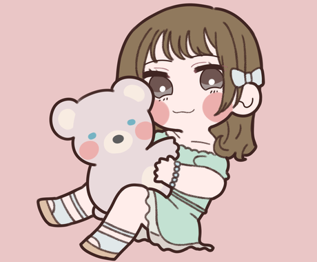 だっこしてる少年少女描きます 動物 ぬいぐるみ マスコット 何でも抱っこできちゃいます イラスト作成 ココナラ