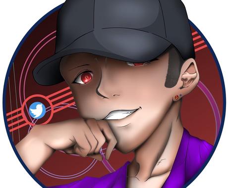 Snsアカウント用のイラスト描きます 威圧感を持たせた Snsアイコンや ヘッダー等 イラスト作成 ココナラ