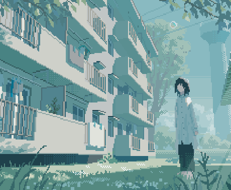 空気感のある背景のドット絵を描きます イメージ1