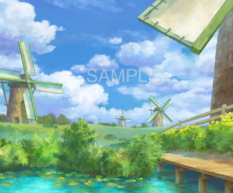 背景 風景をメインとしたイラスト描きます やわらかめなタッチでアナログ感を求める方へ イラスト作成 ココナラ