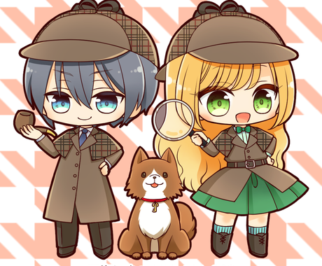 デフォルメキャラクター ミニキャラお描きします ３枚セット ちびキャラ ミニキャラ アイコンなどに イラスト作成 ココナラ