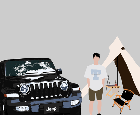 趣味を楽しむあなたをイラストにします 釣り バイク キャンプ 音楽なんでもok アイコン作成 ココナラ