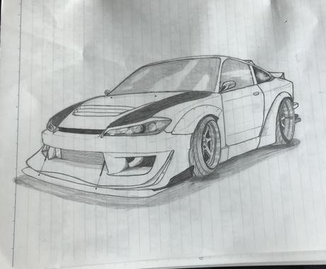 車 バイクの絵リアルに描きます プレゼントや飾り付けなどにいかがですか イラスト作成 ココナラ