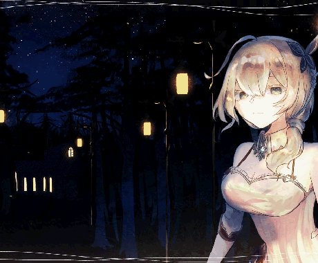 ループ可能のLive2Dアニメーションを作ります 一枚絵が動いてループします。配信のOPEDに使えます。 イメージ1