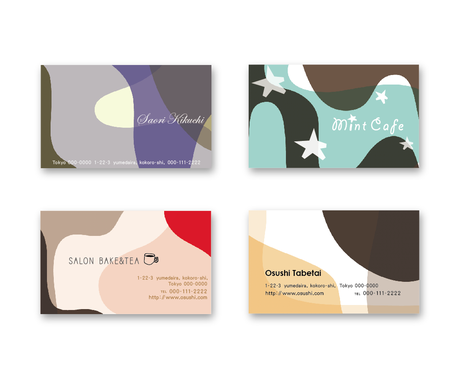 選べる色と素材 ショップカード 名刺つくります カラフルでおしゃれ可愛いデザイン 名刺作成 各種カードデザイン ココナラ