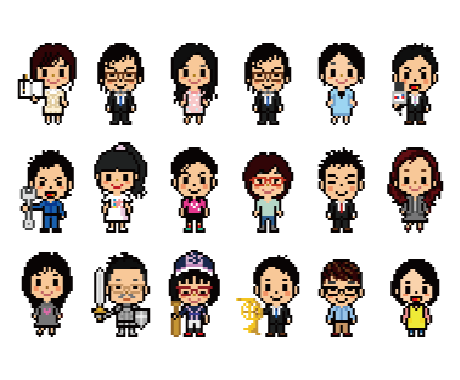 あなたをドットキャラ化した名刺データを作ります レトロなドット絵が好きな方におすすめ！ イメージ2