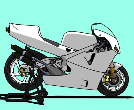 バイクやクルマの写真をデフォルメイラストにします 自分の愛車等をデフォルメイラストにします レース車両ng イラスト作成 ココナラ