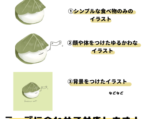 食べ物のイラスト描きます チラシやブログに使用可 他とは違うイラストを使用したい方に イラスト作成 ココナラ