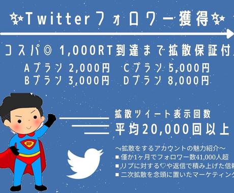 Twitter新規フォロワー獲得します 1 000rtまで拡散保証付 ココナラ開設キャンペーン中 Snsマーケティング ココナラ