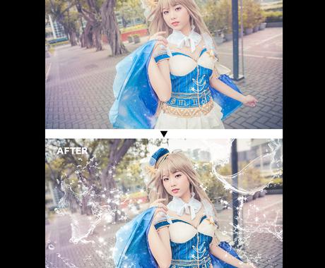 コスプレイヤー向け画像修正 加工 合成できます 顔の修正 背景合成 エフェクト追加など写真をアニメに近づける 写真の編集 加工 ココナラ