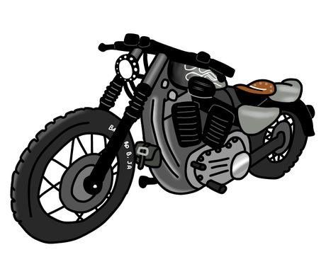 あなたの愛車 イラストにます バイクや自動車 自分だけの愛車をイラストにします ロゴデザイン ココナラ