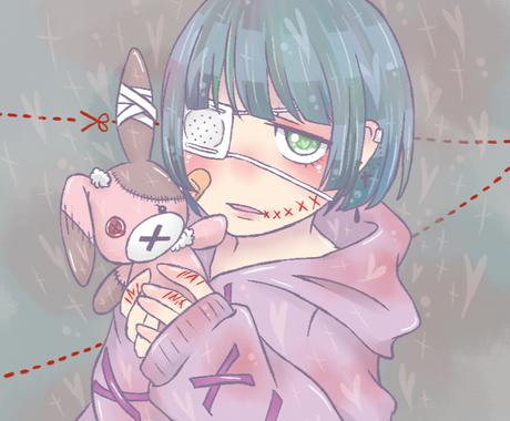 Twitterアイコン キャス画描きます 元デザイナーが病みかわゆめかわイラスト描きます アイコン作成 ココナラ