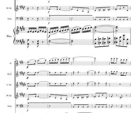 楽譜の清書 移調 パート譜 子供用楽譜 承ります 手書き譜をキレイに パート譜 移調譜 子供用サイズの楽譜作成 楽譜 譜面作成 ココナラ