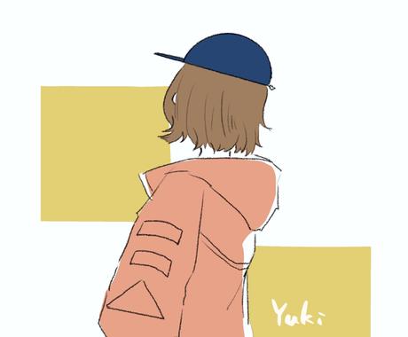 500円でシンプルな女の子後ろ姿描きます 自分で好きな髪型 色などカスタマイズ イラスト作成 ココナラ