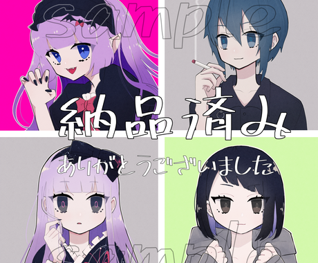 シンプル可愛いイラストでsnsアイコン作成します 格安で承ります プロフ画像 ヘッダー等 アイコン作成 ココナラ