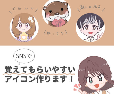 ゆるふわ ほんわか アイコン作成 ココナラ