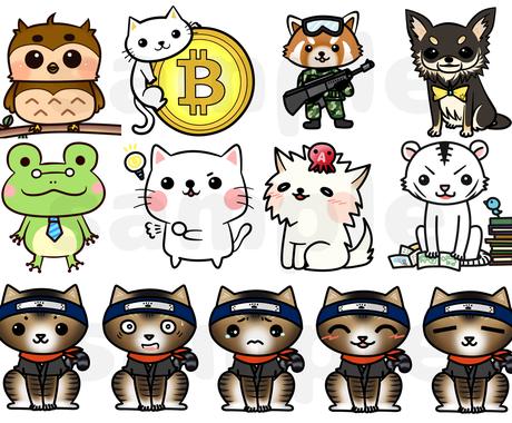 動物や人間キャラのデフォルメイラスト描きます ｓｎｓのアイコンやブログに載せる絵を描かせてください アイコン作成 ココナラ