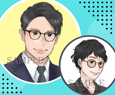 男性のsnsアイコン ヘッダーイラスト描きます リアル過ぎずアニメ風じゃない Twitterヘッダー作成可 アイコン作成 ココナラ