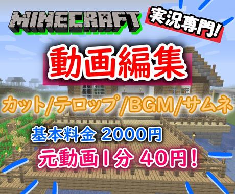 マイクラ実況を専門にあなたの動画を編集致します サムネイルの編集もセットでいたします 動画編集 ココナラ