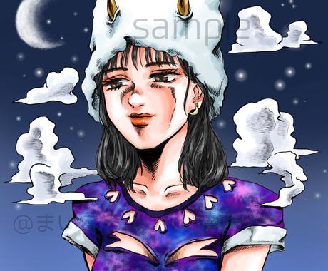 ジョジョ風の似顔絵作成します Snsのアイコン ジョジョ好きなお友達へのプレゼントにどうぞ 似顔絵作成 ココナラ