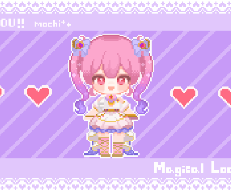 動くドット絵が可愛い！配信待機画面作ります VTuberキャラやオリジナルキャラクターさんでも！ イメージ2