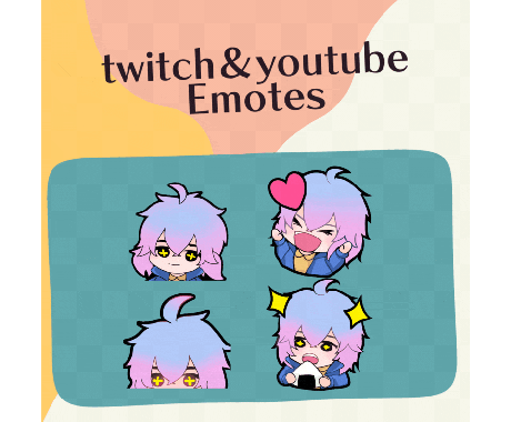 Twitch用のスタンプを作成いたします 7枚セット3000円で描かせていただきます！ イメージ2