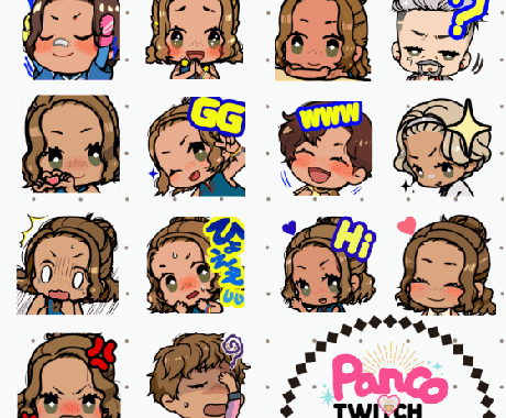 アイコン、配信用スタンプ等イラスト作成します アイコン、ヘッダー、スタンプなど イメージ1
