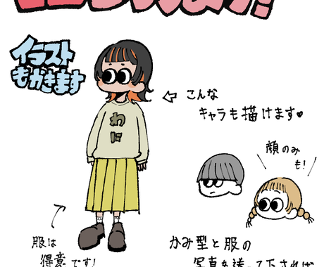 シュール可愛いイラスト 文字描きます シュールで可愛い文字イラストを描きます イラスト作成 ココナラ