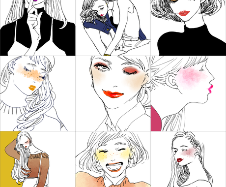 おしゃれ ガーリーイラスト 描きます 用途は様々 幅広いご要望にお応えします 似顔絵作成 ココナラ