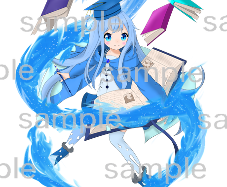 キャラクターの販売になります 水使いの見習い魔法使いの学生ちゃん キャラクター作成 ココナラ