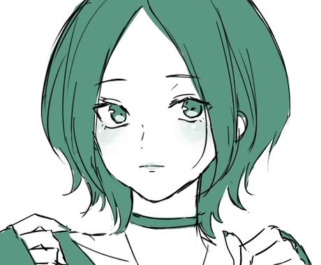 Snsアイコン用イラストを描きます 女性 単色 シンプルで可愛いアイコンが欲しい方に アイコン作成 ココナラ