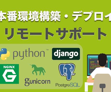 Pythondjango環境構築リモート援助します 開発 本番環境の構築 デプロイ方法を画面共有でサポートします Itサポート コンサル ココナラ