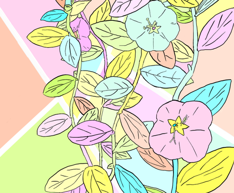 花が好きな方へ個性的な花のデザインをします 個性的な花のデザインが好きな人はぜひどうぞ イラスト作成 ココナラ