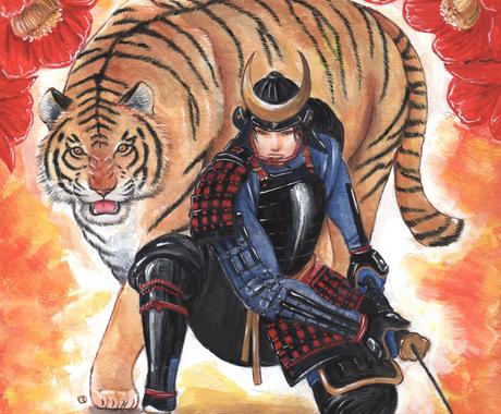 侍 戦国武将のイラスト描きます ややリアルタッチのアナログ手描きです 馬付きも可能です イラスト作成 ココナラ