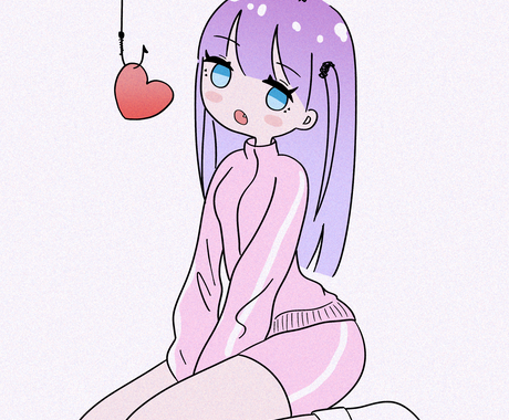 ゆめかわやニューレトロな女の子イラスト作成します 他と被らない可愛いイラストです イラスト作成 ココナラ