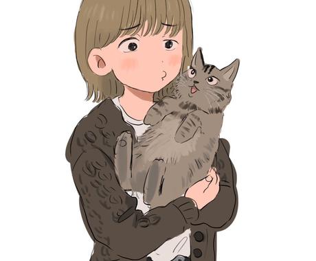 あなたと動物の絵を描きます あたたかな雰囲気をお届けします イラスト作成 ココナラ