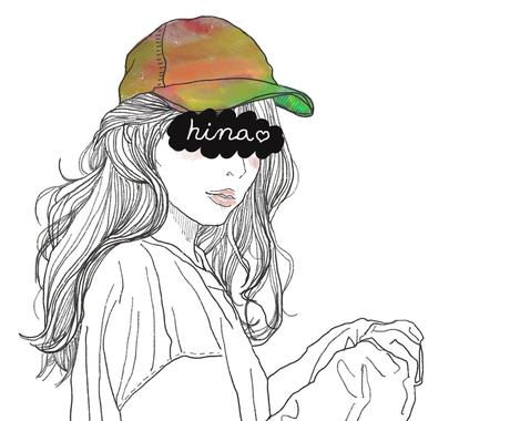 シンプルでおしゃれな名前入り似顔絵を描きます 顔出し無しでもおしゃれなアイコン アイコン作成 ココナラ