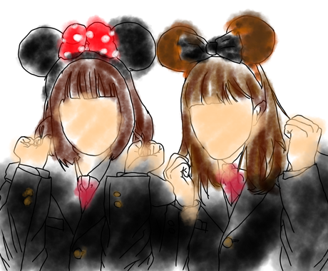 水彩画風 友達との思い出をイラスト化します ｱｲｺﾝやｲﾝｽﾀ使用可 青春をｲﾗｽﾄに 素材 でもok イラスト作成 ココナラ