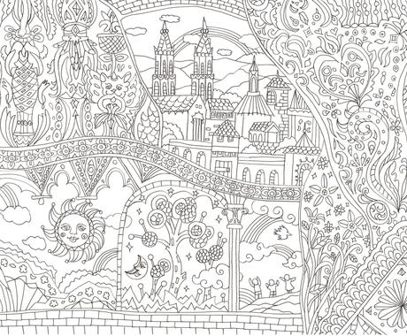 オリジナル塗り絵 イラストを制作します 楽しい塗り絵をつくりませんか 線画イラストとしても活用ok その他 イラスト 漫画 ココナラ