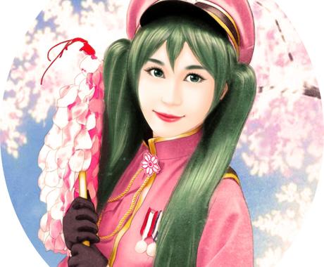 顔写真で初音ミク千本桜同人イラストに変身します 初音ミク 千本桜 二次元 コスプレ好きなあなたへ 似顔絵作成 ココナラ