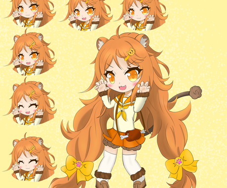 キャラクターの販売になります 元気いっぱいな 肉食系な女の子 キャラクター作成 ココナラ