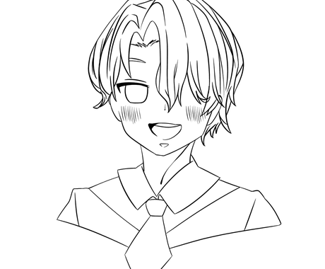 オリジナルキャラ線画描きます テンプレで線画作成します 色塗りを練習したい方にオススメです アイコン作成 ココナラ