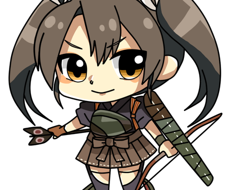 ミニキャラクターイラスト作成します ぷにぷに ポップ かわいい オプションにてキャラデザも可 イラスト作成 ココナラ