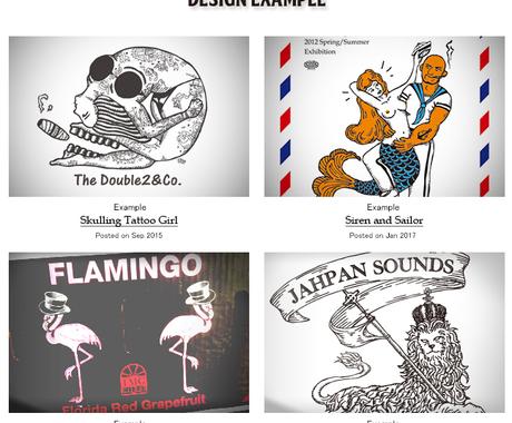 アメリカンなロゴ エムブレム イラスト 制作します アメリカンでクールでちょっとクセのあるデザインを提案します ロゴデザイン ココナラ