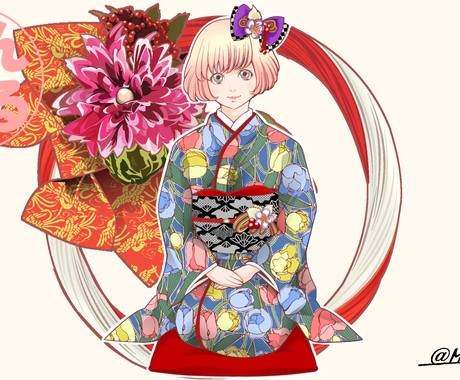 和服キャラ描きます 女性 男性 ペットさまも和装のキャラを描かせていただきます キャラクター作成 ココナラ
