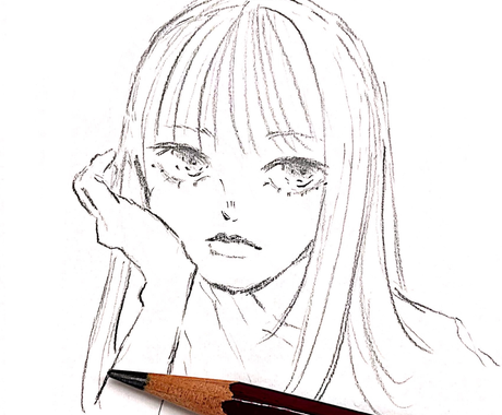 最短1日納品 鉛筆でお好みの女の子イラスト描きます エモい 可愛い Snsアイコンにいかがですか 修正無制限 アイコン作成 ココナラ