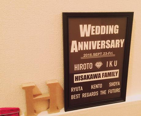 デザイナーがつくる記念パネル！ご結婚記念やお子様の誕生記念にオシャレなパネルを作成します！
